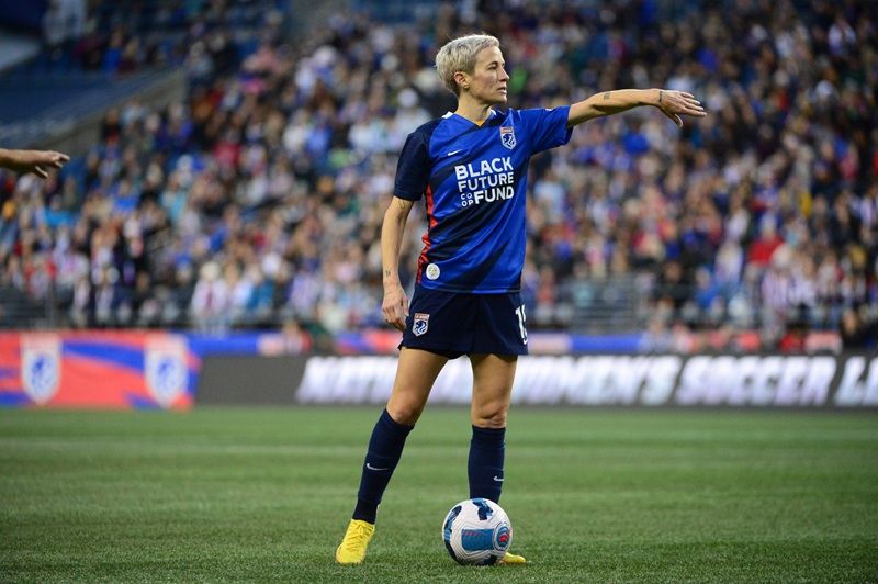 Megan Rapinoe trong màu áo của Olympique Lyonnais